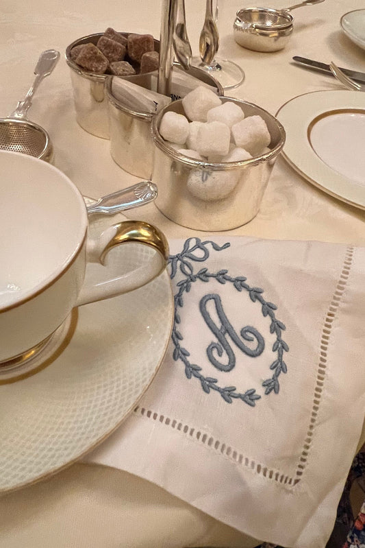 Something Blue Embroidered Cocktail Napkins